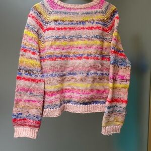 HANDKNIT multicolor striped sweater